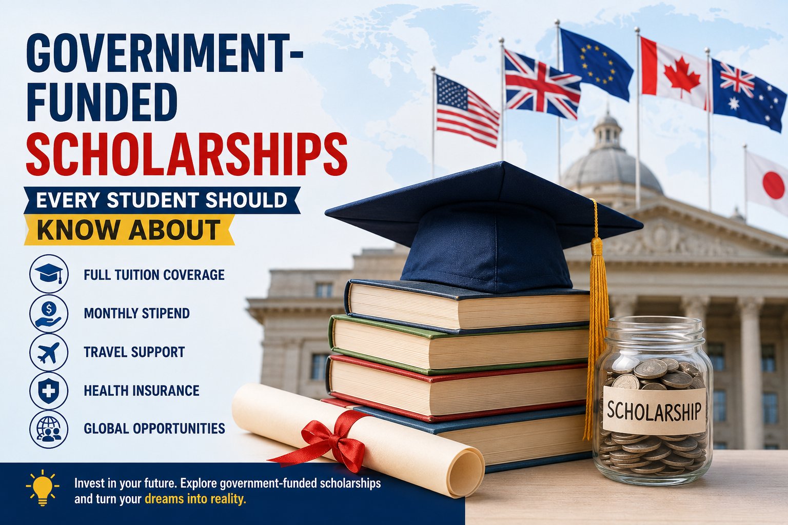 Government-Funded Scholarships 2026: Fully Funded Opportunities for Students Worldwide