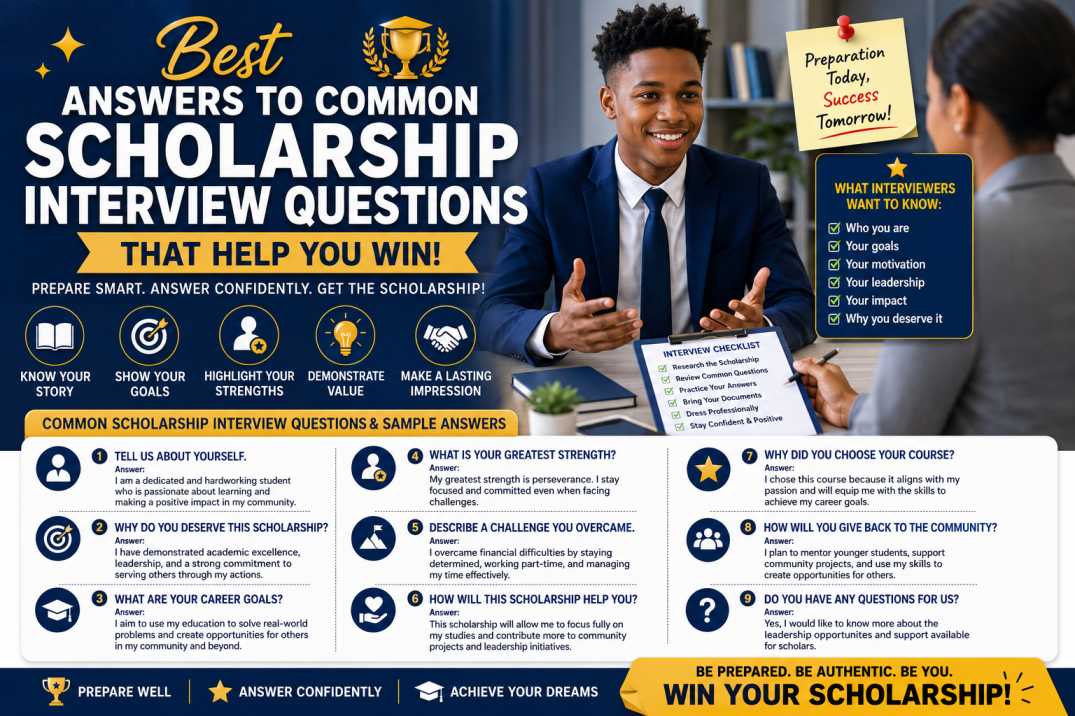Best Answers to Common Scholarship Interview Questions That Help You Win